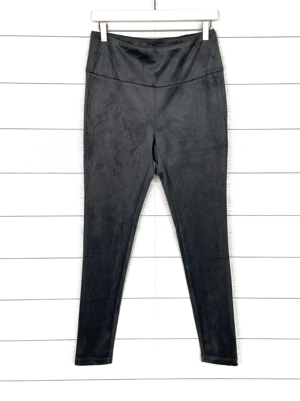 J MCLAUGHLIN Lori Faux Suede Leggings Pant Medium Gray Grey